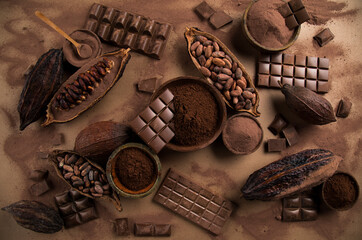 Bar Of Chocolate, Cocoa Beans