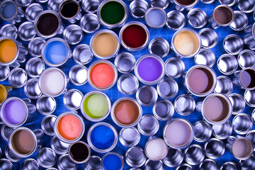 Colours paint can Rainbow colors background