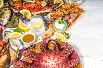BBQ grilled fish and seafood