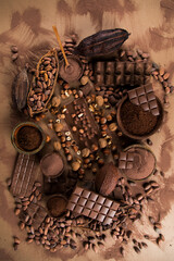 Chocolate Collection, Cocoa pod, candy sweet, dessert