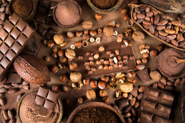 Chocolate Collection, Cocoa pod, candy sweet, dessert