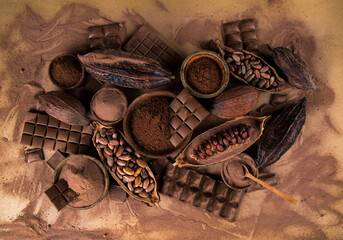 Bar Of Chocolate, Cocoa Beans