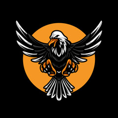 Eagle E Sport Mascot Logo