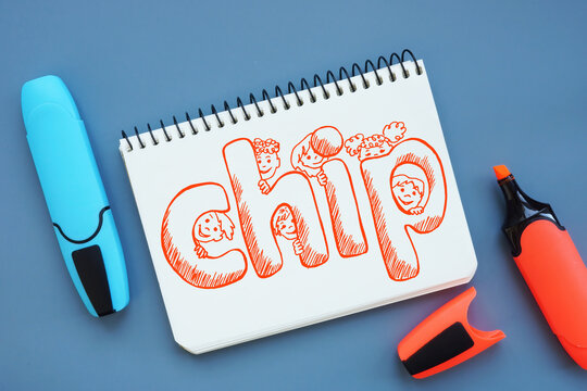 Business concept meaning Children's Health Insurance Program S with hand-drawn image