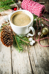 Christmas winter coffee cup