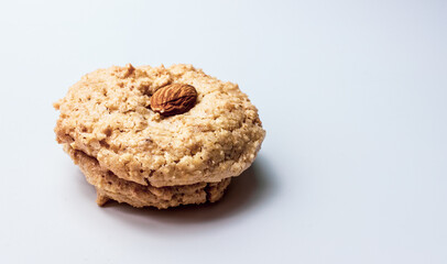 Homemade Acibadem - a Turkish dessert similar to macaron made with almond paste and egg white
