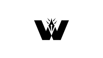 Creative, Unique and Modern W-initial Logo for Writers