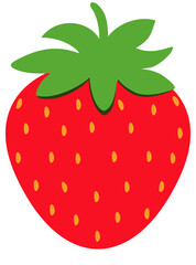 Obraz premium Red strawberry fruit icon isolated