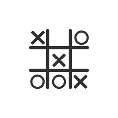 Tic tac toe game vector icon.Vector illustration isolated on white background.