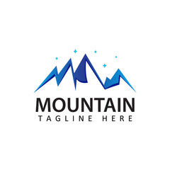 mountain logo template design vector