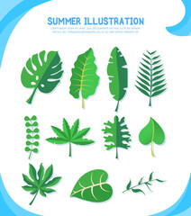 Cool Summer Related Object Illustration 