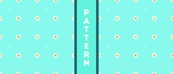 bright pattern daisy design background vector illustration