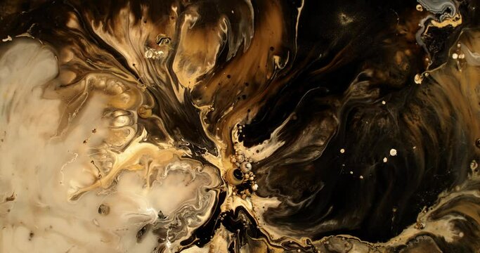 Beautiful beige and brown colors organically flowing in liquid. 