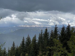 clouds over the mountains