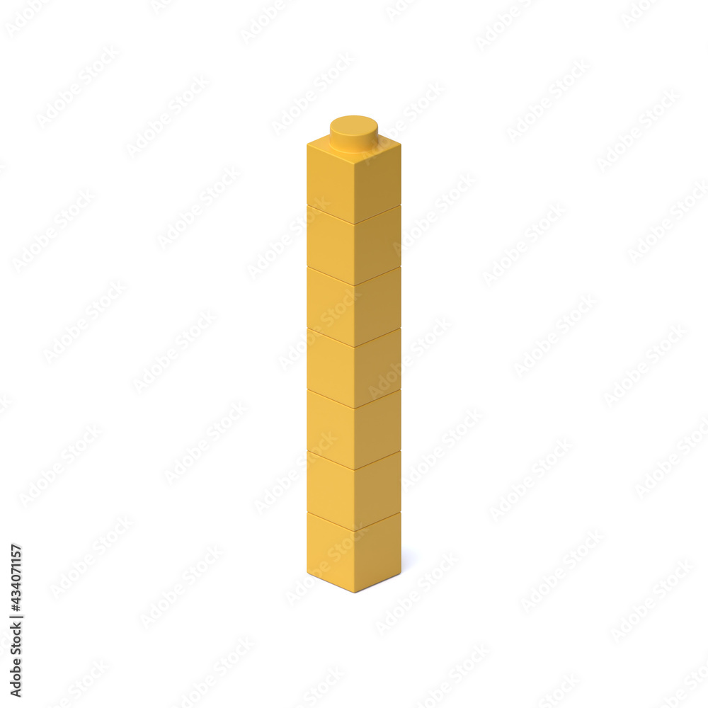 Fototapete building blocks font 3d rendering letter i