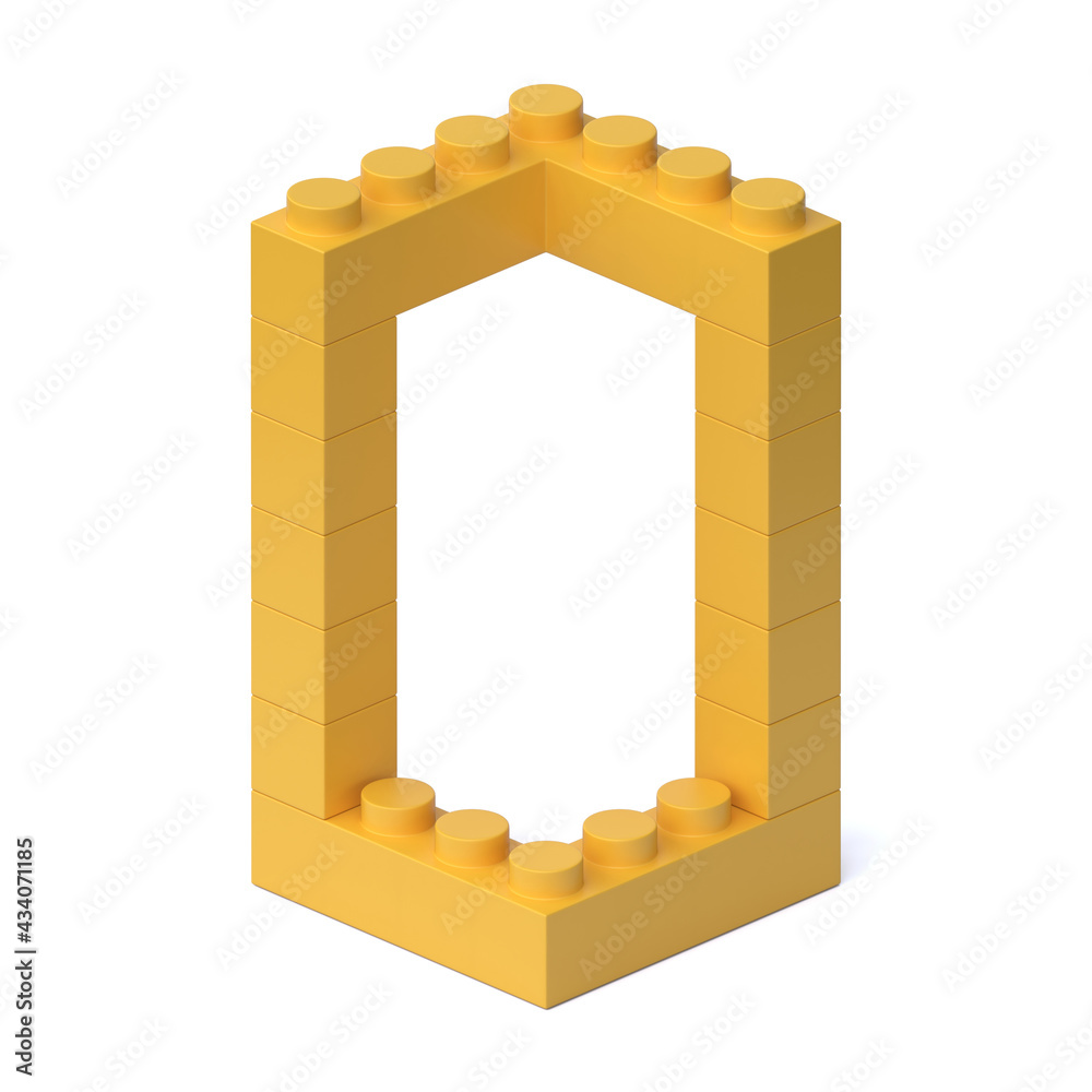 Fototapete building blocks font 3d rendering letter o
