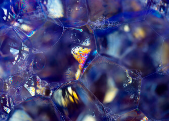 Lather. Abstract Background from Bubbles and Soap Foam. Beautiful Macro Structure.
