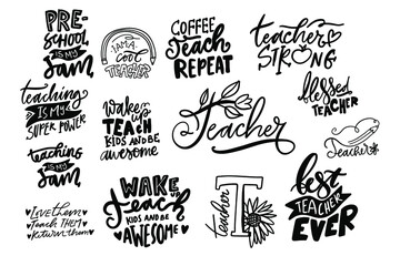 Teachers day. hand lettering quote for your design