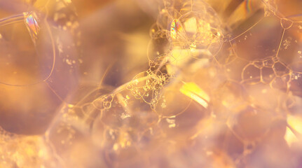 Lather. Abstract Background from Bubbles and Soap Foam. Beautiful Macro Structure.