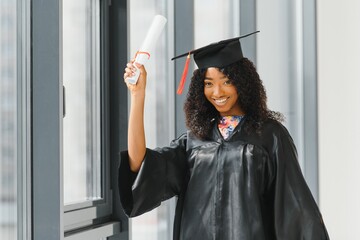 portrait of Beautiful African-American graduate