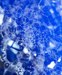 Lather. Abstract Background from Bubbles and Soap Foam. Beautiful Macro Structure.