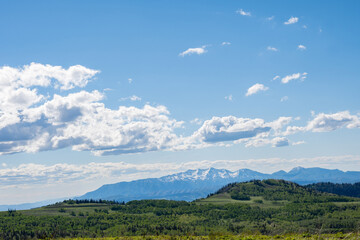 Fototapeta na wymiar An overlooking landscape view near Mount Pleasant City, Utah