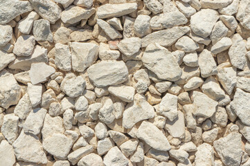 close-up crushed stone top view for background