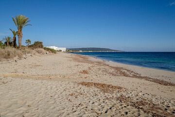 Migjorn beach, Ca Marí, Formentera, Pitiusas Islands, Balearic Community, Spain