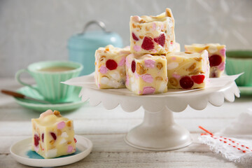 Decadent and rich rocky road squares