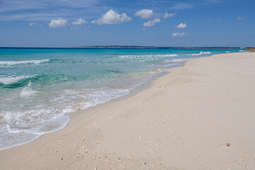 Fototapeta na wymiar Es Arenals, Migjorn beach, Formentera, Pitiusas Islands, Balearic Community, Spain