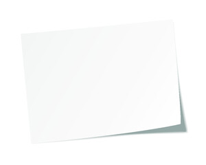 White Paper sheet isolated on a white background