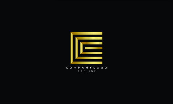 CCE AND ECC Abstract initial monogram letter alphabet logo design