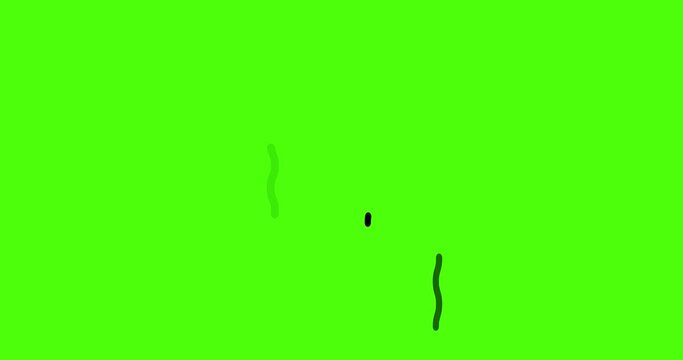 Steam or smell animation. The concept of evaporation while cooking or smelling something. Green screen. 4K
