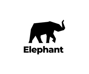Elephant silhouette logo icon vector illustration