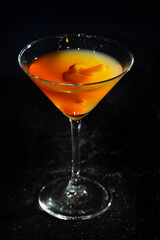 Bronx Cocktail on black background