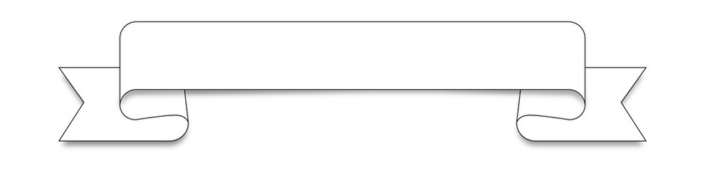 Obraz premium white vintage ribbon banner label on white background 