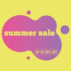 summer sale banner, design template