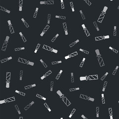 Grey Rasp metal file icon isolated seamless pattern on black background. Rasp for working with wood and metal. Tool for workbench, workshop. Vector