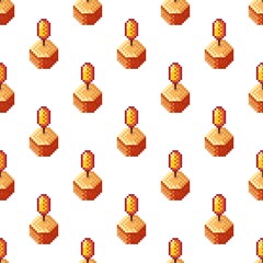 Trees pattern pixel art. Seamless pattern. Pixel art trees pattern.