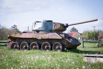 Abandoned tank from World war II