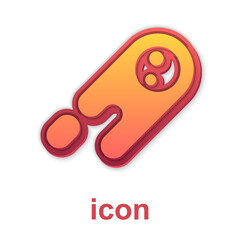 Gold Comet falling down fast icon isolated on white background. Vector