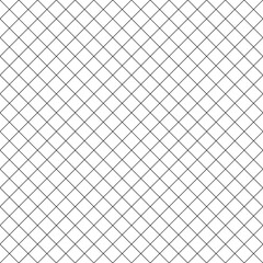 Cross grid seamless pattern. Square paper. Check mesh texture. Black cell on white background. Repeated crisscross patern. Squar lines grill. Repeating criss line grating. Checkered notebook. Vector  - obrazy, fototapety, plakaty