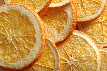 Frozen and dried orange slices