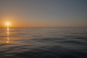 sunset and dramatic sky over the Mediterranean sea during golden hour