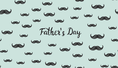 Happy Fathers Day, hand drawn style, vector illustration.	