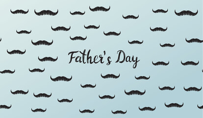 Fototapeta premium Happy Fathers Day, hand drawn style, vector illustration. 
