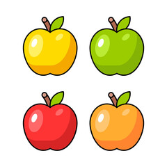 Apple icon. Isolated on White background