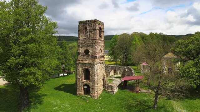 A view of the Basilica Monastery in the village of Krasny Brod in Slovakia