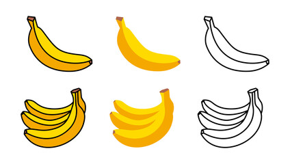 Banana icon. Isolated on White background © Nataliia