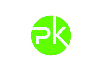 this is a creative text PK logo icon